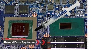 How to ChangeUpgrade Laptop Thermal Paste Fix Overheating Clevo P641RE [upl. by Wane]