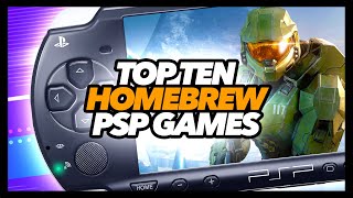 Top Ten Best PSP Homebrew Games [upl. by Lesnah]