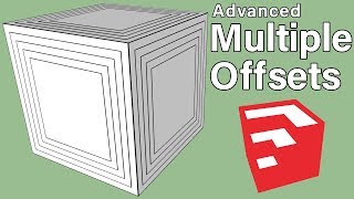 Multiple offsets in SketchUp [upl. by Purcell]