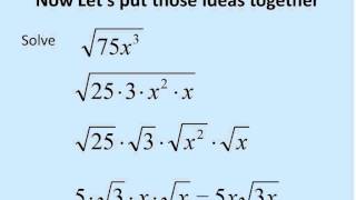 Square Roots with Variables Simplifying Math [upl. by Tonie]