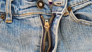 How to fix zipper on jeans [upl. by Oimetra]