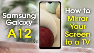 Samsung Galaxy A12 How to Mirror Your Screen to a TV  H2techvideos  Samsung Galaxy A12 Play on TV [upl. by Ahseital]