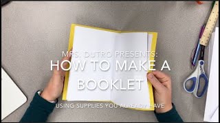 How To Make A StapleFree Booklet [upl. by Roarke]