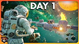 DAY 1 in this NEW Deep Space Survival Game [upl. by Etterb]