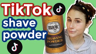 Tiktok magic shaving powder dermatologist reviews Dr Dray [upl. by Fontana]