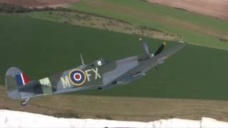 Spitfires fly over the White Cliffs of Dover for Vera Lynns 100th birthday [upl. by Isolt]