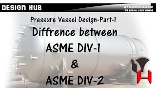 Pressure Vessel Design part 1Difference bw ASME Div1 amp Div2 [upl. by Pliam]