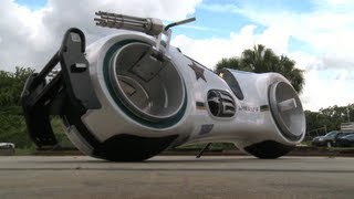 Take a ride on a real Tron bike [upl. by Idnarb]