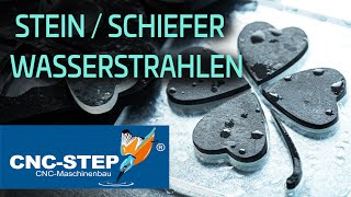 CNCSTEP  Präzises Wasserstrahlschneiden von Stein  Schiefer [upl. by Auj457]