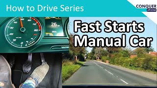 How to move a manual car quickly from a standstill  fast starts [upl. by Etyam40]