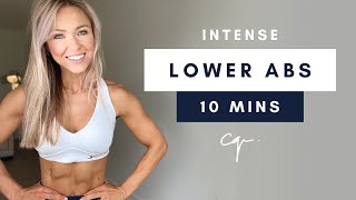 10 Min INTENSE LOWER ABS WORKOUT at Home  No Equipment [upl. by Joeann]