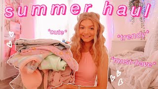 SUMMER TRYON CLOTHING HAUL 2021 pinterest inspired summer essentials trendy [upl. by Irovi]