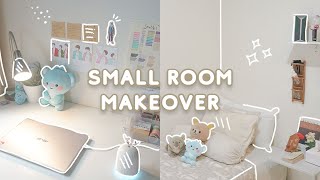 SMALL BEDROOM MAKEOVER 🌱 minimalist on a budget  room tour  Indonesia [upl. by Reynard]