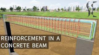 Typical Reinforcement in a Concrete Beam [upl. by Hinman]