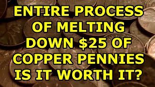 Melting down your copper pennies  total process and cost involved  Is it worth it Lets find out [upl. by Avehstab]