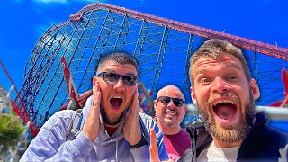 AMERICANS EXPERIENCE BLACKPOOL PLEASURE BEACH [upl. by Netneuq]