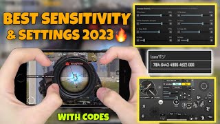 NEW😱BEST SENSITIVITY amp SETTINGS 2023🔥 4 Finger Claw Gyroscope  PUBG MOBILE [upl. by Nageek]