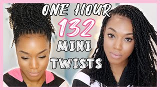 Sis132 MINI TWISTS IN 1 HOUR 😱 Easy Crochet Hairstyle ft Nomadik Mini Twists 2019 [upl. by Aztilay]