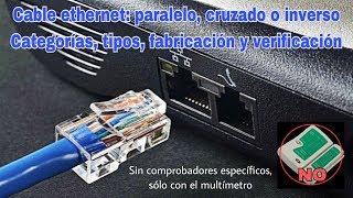 CABLE ETHERNET CATEGORÍAS TIPOS CONSTRUCCIÓN Y VERIFICACIÓN [upl. by Hillinck417]