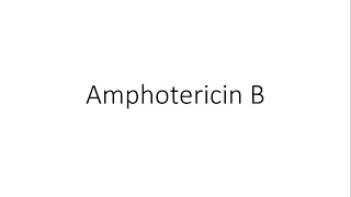 Amphotericin B  Pharmacology [upl. by Artima]