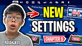 AsianJeffs NEW Settings in Fortnite Chapter 5 BEST STRETCH RES [upl. by Nnaerb681]