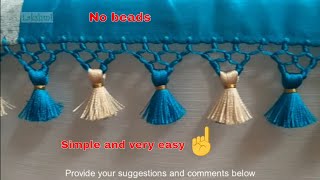 I MASTERED Saree Kuchu Tassel Without Beads in Just 10 Minutes [upl. by Refotsirc]