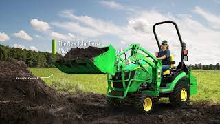 Mechanical SelfLeveling Loader Option  John Deere Compact Utility Tractors [upl. by Ethbinium]