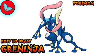 How To Draw Greninja From PokemonRedo  Drawing Animals [upl. by Lletniuq]