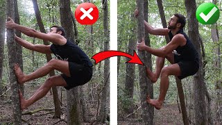 Comment grimper aux arbres sans branches  🌳 How to Climb Trees Without Branches [upl. by Haig]