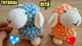 Am făcut oițe pentru Paște  TUTORIAL de croșetat  How to crochet a sheep [upl. by Annawek]