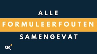 Alle formuleerfouten samengevat [upl. by Garek]