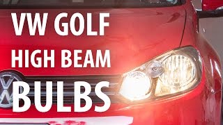 Howto Change high beam amp DRL headlight bulbs VW Golf Mk6 [upl. by Franz]