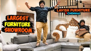 INDIAS LARGEST LUXURY FURNITURE SHOWROOM  Lavish Furniture Chennai  Irfans View [upl. by Ayam]