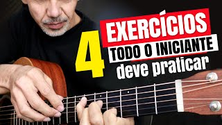 4 EXERCICIOS DIÁRIOS QUE TODO INICIANTE DEVE PRATICAR  Aula de violão completa  Sidimar Antunes [upl. by Attenaz]