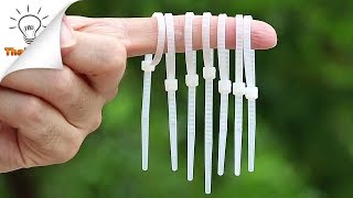 12 Zip Tie Life Hacks  Thaitrick [upl. by Atinej51]