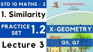 Similarity  Practice Set 12 Lecture 3 SSC Class 10 Geometry  Maths Part 2  Maharashtra 10th [upl. by Annayehc41]