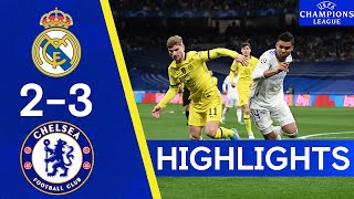 Real Madrid 23 Chelsea Aggregate 54  Champions League Highlights [upl. by Anson]