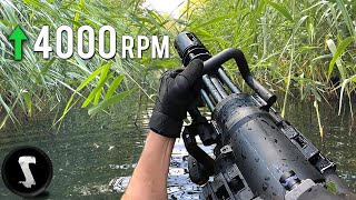 Swamp AMBUSH Mission  OVERPOWERED Airsoft M134 Minigun [upl. by Aimas]