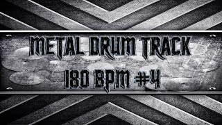 Heavy Metal Drum Track 180 BPM HQHD [upl. by Anerroc]