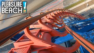 The Big One Pepsi Max quotBetween The Railsquot OnRide POV 4K  Blackpool Pleasure Beach [upl. by Cross]