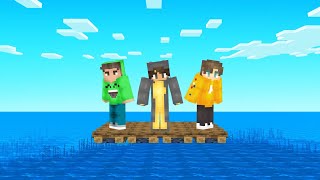 SURVIVING On A RAFT In The OCEAN Minecraft [upl. by Ludewig813]