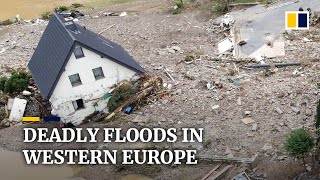 At least 59 killed by floods in Germany after record rainfall lashes western Europe [upl. by Guillaume]