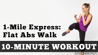 1 Mile Express Abs Walk  Low Impact Cardio Core Workout You Can Do At Home In a Small Space [upl. by Joete]