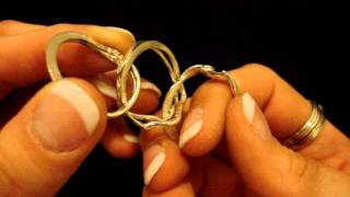 6 Band Puzzle Ring Instructions Video [upl. by Ardnohs]