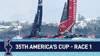 35th Americas Cup Race 1 USA vs NZL  AMERICAS CUP [upl. by Eilrac]