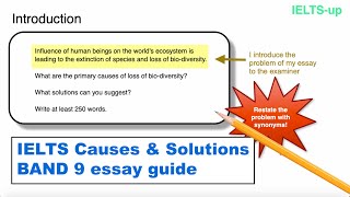 IELTS Writing task 2 causes solutions essay [upl. by Eiluj]