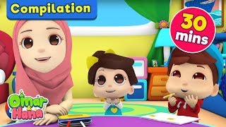 Compilation 30 MINUTES Alif Ba Ta  Nasheed for Kids  Omar amp Hana [upl. by Chyou745]