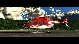 Microsoft Flight Simulator helicopter  Cowan Simulation Bell 206 L3 LongRanger 4K [upl. by Kimber922]