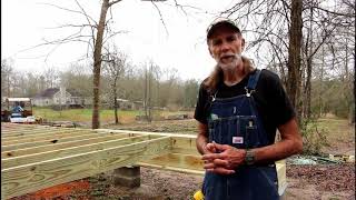 Off Grid Cabin Build  Installing SILLS and FLOOR JOISTS  Episode 1 [upl. by Naro]