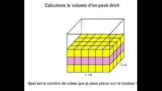 Calcul du volume dun pavé droit [upl. by Yedoc]